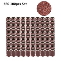 샌딩 원형 그라인더 사포 cmcp 80 100 120 네일 드릴용 밴드 dremel 연마 도구 드럼 세트용 6 35mm 그라인딩 디스크, 100개 80 그릿