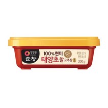 청정원순창 100% 현미 태양초 찰고추장, 200g, 5개