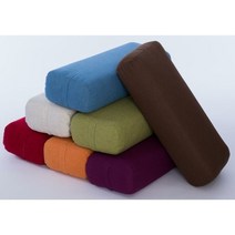 요가 운동 스트레칭 마사지 근육 폼롤러 피트니스스웨이드 볼스터 스퀘어 베개 TPE 라이닝 고탄력 쿠션 블록 액세서리 칼럼, 갈색, 1개