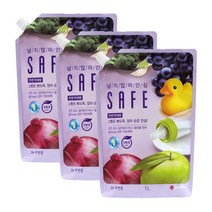 세이프 천연 미네랄 주방세제 리필형, 1000ml, 3개
