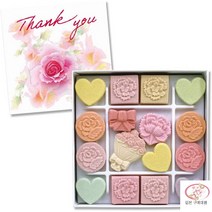 수제쿠키전문점 센베이과자 답례품쿠키 Smile Japan Factory 바이코도 고마워 와삼보 와삼봉 와삼분당 건과자 화과자 감사 한 마음 어머니의 날 아버지의 작은 선물 (2개), 세 개
