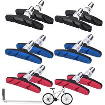 superera 6 쌍의 70mm V 형 브레이크 패드 높은 제동 성능 육각 렌치가있는 산악 자전거 용 자전거 브레이크 패드 도시 자전거