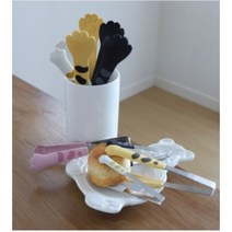 뒤집어집게 고양이 요리용 조리용 밥굽남핀셋 요리 호떡집게 빵집게걸이, 블랙 L 24cm, 1개