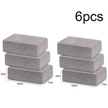 캠핑 바베큐 그릴 3/6Pcs 청소 스톤 랙 클리너 벽돌 블록 얼룩 그리스 가제 액세서리, 02 6pcs