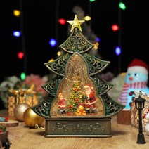크리스마스 스노우볼 워터볼 오르골 무드등 인테리어 집들이 선물, 크리스마스트리 워터볼