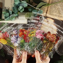 빈티지 감성 꽃 플라워 압화 PET 다꾸 스티커 6종, 6.비비추 (ST-3045)