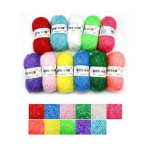 물방울 수세미 100g 아크릴 수세미실 뜨개실 수세미만들기, 파랑