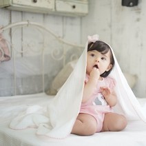 베베샤 요루거즈 스티치 블랭킷 이중거즈 아기 여름 이불 (3종), 02.아이보리