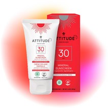 애티튜드 성인용 미네랄 선크림 야외용선크림 물놀이선크림 SPF30 150g 1개 Attitude Adult Mineral Sunscreen SPF30 150g 1Pack, 선크림 150g