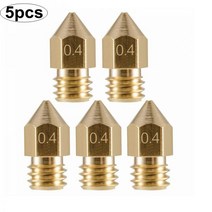 분무기 고익 고압 Aokin 5pcs Mk8 황동 3D 프린터 노즐 0.2/0.3/0.4/0.5/0.6/0.8/1.0MM 구리 스레드 압출기 부품 1.75mm, 5PCS 0.5mm
