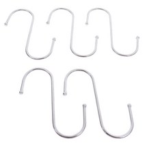 스테인레스 스틸 후크 금속 S 모양의 다기능 스토리지 후크 욕실 주방 코트 후크 7/9/12CM 5 피스, M 9CM