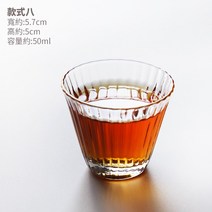 수제 유리 찻잔 망치 메쉬 티 컵 팔각형 티 컵 쿵푸 차 세트 투명 티 컵, NONE, 색상 분류: 스타일 8