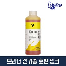 브라더 DCP-T220 T420W T426W T520W T720DW T820DW MFC-T910DW T920DW BT5000 BTD60 정품 호환 무한 리필 잉크테크 잉크, B1100 노란색 염료(DYE) 1L