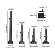 LANIAKEA 6pcs 에어 해머 비트 세트 0.401 샹크 공압 드릴 끌 도구 평활 치즐 키트, 1개