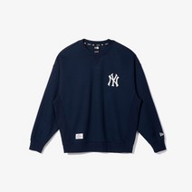[국내정식매장] 뉴에라 티셔츠 MLB 3D 오버핏 뉴욕 양키스 엠블럼 맨투맨 네이비 13570092