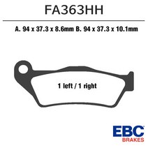 EBC 09-10 F800R 리어 브레이크패드 FA363HH