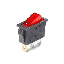 5Pcs KCD3 로커 스위치 ON-OFF 2 위치 3 핀 조명 전원 스위치가있는 전기 장비 16A 250V / 20A 125V AC, [08] 4000W