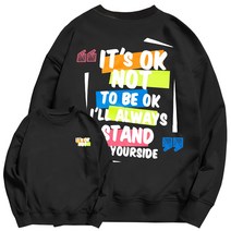 문컬렉션 특양 맨투맨 오버핏 유니크 프린팅 긴팔 티셔츠 잇츠오케이 남녀공용 커플 티