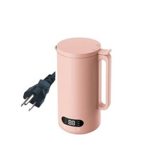 두유제조기 가정용 미니 두유기 두유메이커 휴대용 밀크 쉐이크 두유 메이커 500ML 믹서기 스무디 프로세서 가전 제품 110220V, Pink 350ML+UK+220V