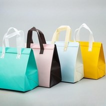 일회용보냉백 가방 손잡이 다양한 컬러, 하늘색 100개 대형