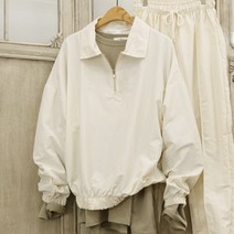 사각 나일론 소재 반집업 카라 간절기 아노락 맨투맨