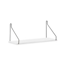 MAME 벽에 붙이는 원목 선반걸이, 화이트