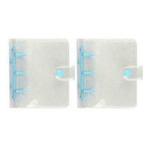 1단 바인더 3공 미니 포카 콜북 키링 글리터 콜렉트북, 블루2종, PVC속지 50P