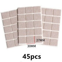 72pcs Thicken Self Adhesive 펠트 의자 다리 패드 바닥 보호기 가구 테이블 커버 둥근 미끄럼 방지, [05] 30x27mm-45pcs