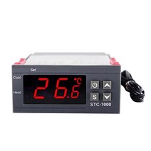 측량분석장비디지털 온도 조절기 AC 110-220V 10A STC-1000 히터 냉장고 용 릴레이, 01 Black