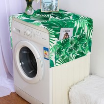 세탁기덮개 건조기덮개 먼지 방수 커버 녹색 잎 냉장고 천으로 도어 마이크로 웨이브 오븐 린넨 세탁기 타월, 04 LN35_06 60X150cm