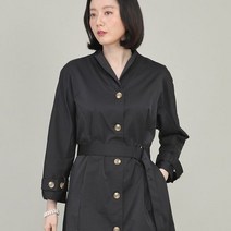 애비뉴투지 엄마옷 윙카라 트렌치 코트 스타일 허리벨트 여성 봄 가을 긴팔 주머니 롱 원피스 K02333
