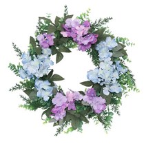 shangren 자연 봄 수국 화환 녹색 잎 벽 교수형 화환 결혼식 가정 창 정원 장식을위한 18 