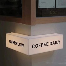 돌출 간판 아크릴 가게 사각 led 현판 카페, D