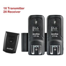 무선 동조기 카메라 촬영 조명 Godox ct-16 송신기 수신기 키트 16 채널 범용, CT-16 1tx 2rx