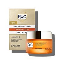 RoC Multi Correxion Revive + 그로우 비타민 C 페이스 모이스쳐라이져 안티에이징 젤 크림 Hypo-Allegenic & 오일-프리 스킨Care 1.7 온스