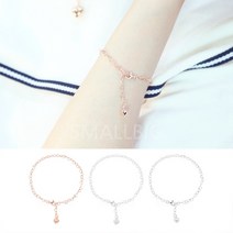 스몰빅 럽체인 볼드 하트 체인 팔찌 실버925 은팔찌