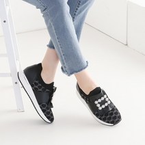 여성 명품 슬립온 보석큐빅 스니커즈 운동화 유니크어글리 3cm