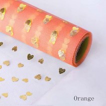 50CM * 1M/Pack 하트 래핑 된 원사 스크랩북 장식 거즈 꽃 꽃다발 포장지 꽃집 재료 공예 용품 종이, 07 Orange