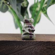 15 인치 Scamp 토끼 동상 홈 장식 치유 크리스탈 석영 손 조각 보석 귀여운 동물 입상 사무실 선물 인테리어, Dragon Blood Stone