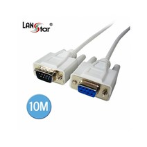 (LANstar) RS232 시리얼 연장 케이블 9핀 (M/F) 10M LS-SER-9MF-10M