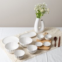 플로라 도자기 신혼 부부 그릇 식기 혼수 세트 1인 2인, C Set 10종