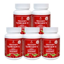 HACCP 고함량 링곤베리퓨레정 600mg 90정 링곤베리퓨레추출분말80% 링곤베리 크렌베리 아로니아 구절초, 600mg x 90정 x 4+1개