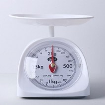 제이와이홀딩스 가정용 요리 심플 화이트 아날로그 저울 1kg 2kg, 주방저울 1kg