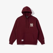뉴에라 MLB 뉴욕 양키스 베이직 로고 후드 버건디 13781159