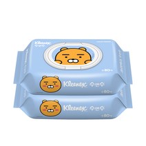 크리넥스 수앤수 라이언 물티슈 캡형 80매 X 3팩, 단품, 단품