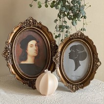 희소상점 앤틱 프레임 원형 골드 액자 인테리어 소품