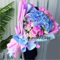 [이거찜] 꽃다발 꽃방수포장종이 종이접기 (20매)14color 리본 9color모모샵, 10 말린장미+뉴블루_07 그레이