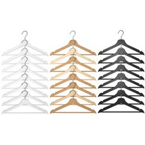 당일배송 이케아 부메랑 원목 나무 옷걸이 1세트 8개입, 블랙
