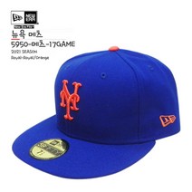 [뉴에라][슈즈네][정품] MLB 어센틱 뉴욕 메츠 게임 야구모자 사이즈캡 59FIFTY 메이저리그 선수모자 미국직배송