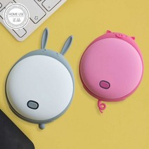 토끼 쥐 케릭터 USB 충전식 손난로 휴대용 양면발열 핸드워머 보조배터리, 피그